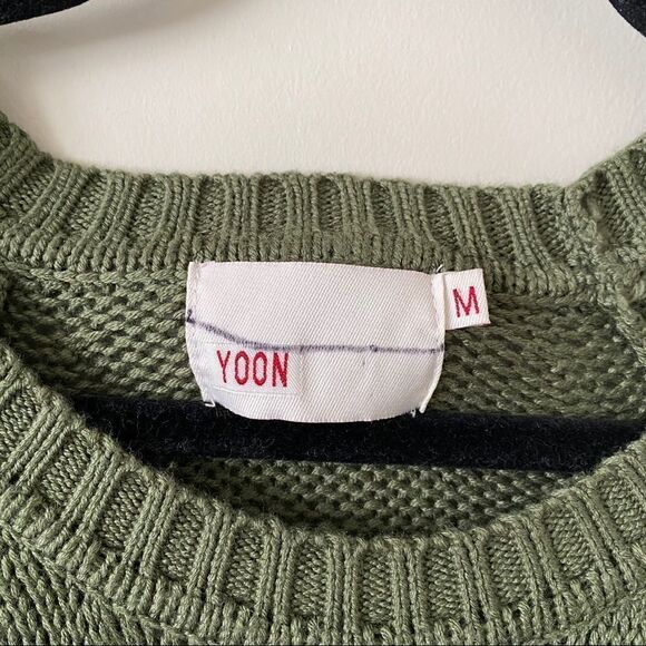 Anthro “Yoon” Knit/Faux Leather Tunic Sweater - Picture 9 of 9